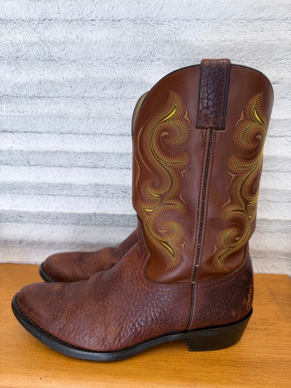 Double H Brown Leather Western Cowboy Boot style DH4417 Men’s 13 EE